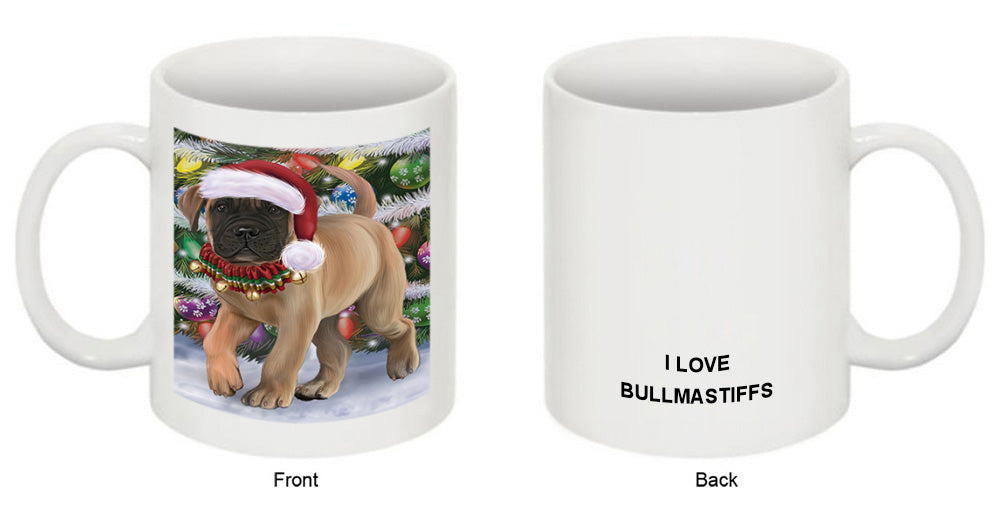 Trotting in the Snow Bullmastiff Dog Coffee Mug MUG52050