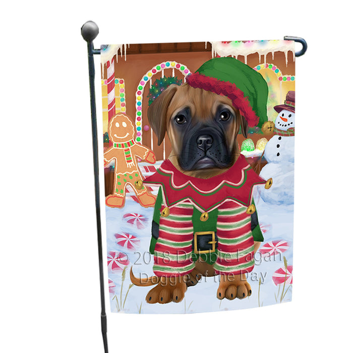 Christmas Gingerbread House Candyfest Bullmastiff Dog Garden Flag GFLG56775
