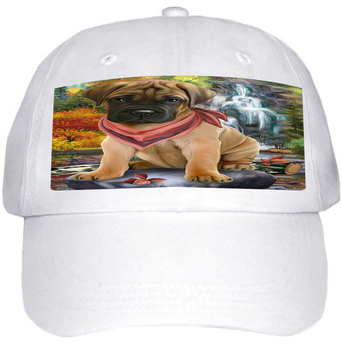 Scenic Waterfall Bullmastiff Dog Ball Hat Cap HAT59286