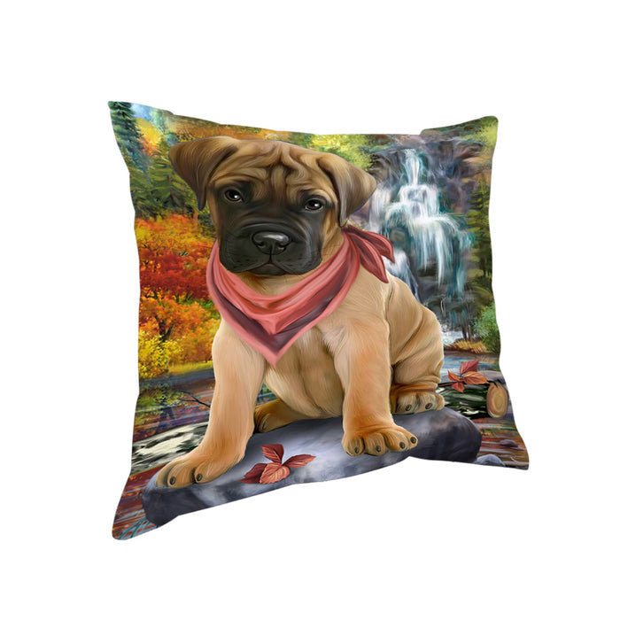 Scenic Waterfall Bullmastiff Dog Pillow PIL63768