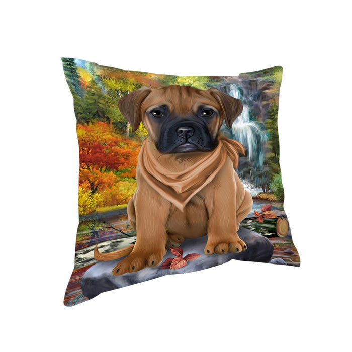 Scenic Waterfall Bullmastiff Dog Pillow PIL63772