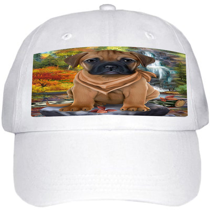 Scenic Waterfall Bullmastiff Dog Ball Hat Cap HAT59289
