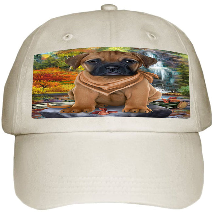 Scenic Waterfall Bullmastiff Dog Ball Hat Cap HAT59289