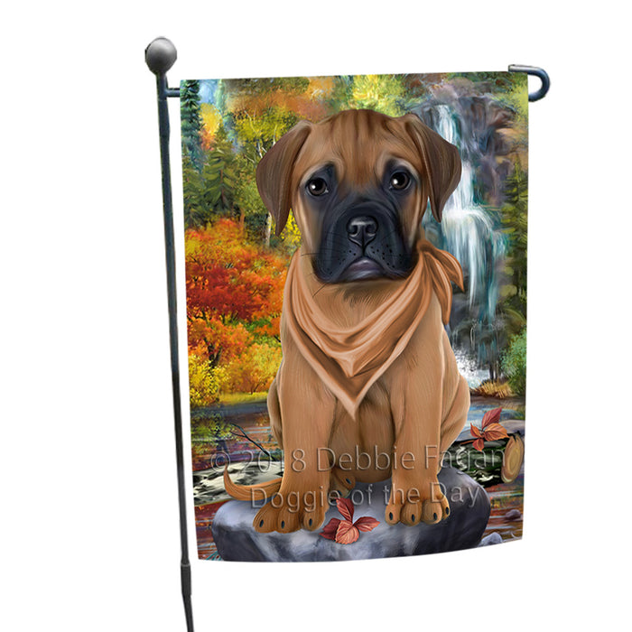 Scenic Waterfall Bullmastiff Dog Garden Flag GFLG51849