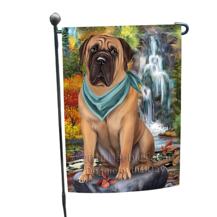 Scenic Waterfall Bullmastiff Dog Garden Flag GFLG51850