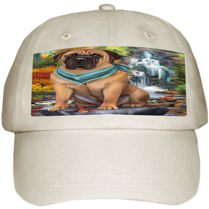 Scenic Waterfall Bullmastiff Dog Ball Hat Cap HAT59292