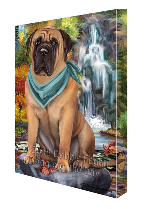 Scenic Waterfall Bullmastiff Dog Canvas Print Wall Art Décor CVS83942