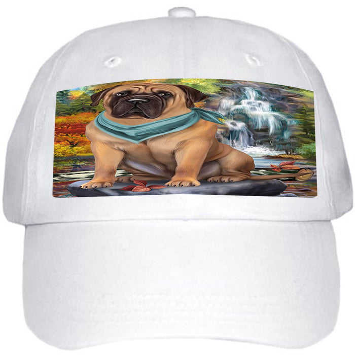Scenic Waterfall Bullmastiff Dog Ball Hat Cap HAT59292