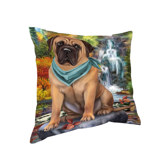 Scenic Waterfall Bullmastiff Dog Pillow PIL63776