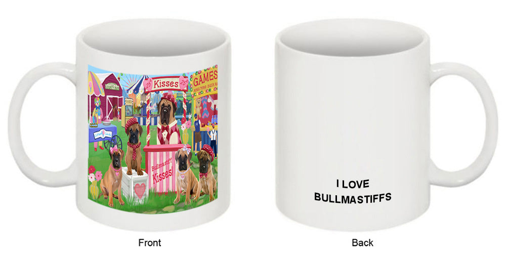 Carnival Kissing Booth Bullmastiffs Dog Coffee Mug MUG51680