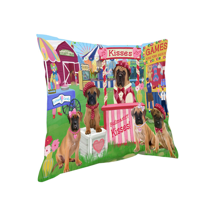 Carnival Kissing Booth Bullmastiffs Dog Pillow PIL79420