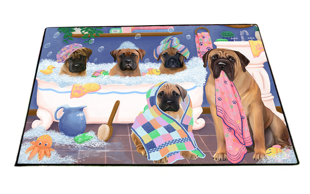 Rub A Dub Dogs In A Tub Bullmastiffs Dog Floormat FLMS53511