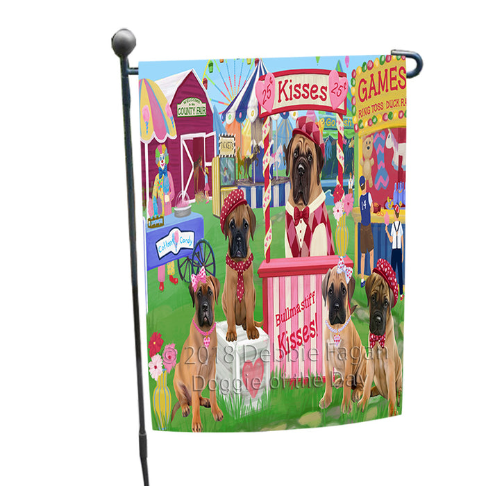 Carnival Kissing Booth Bullmastiffs Dog Garden Flag GFLG56830