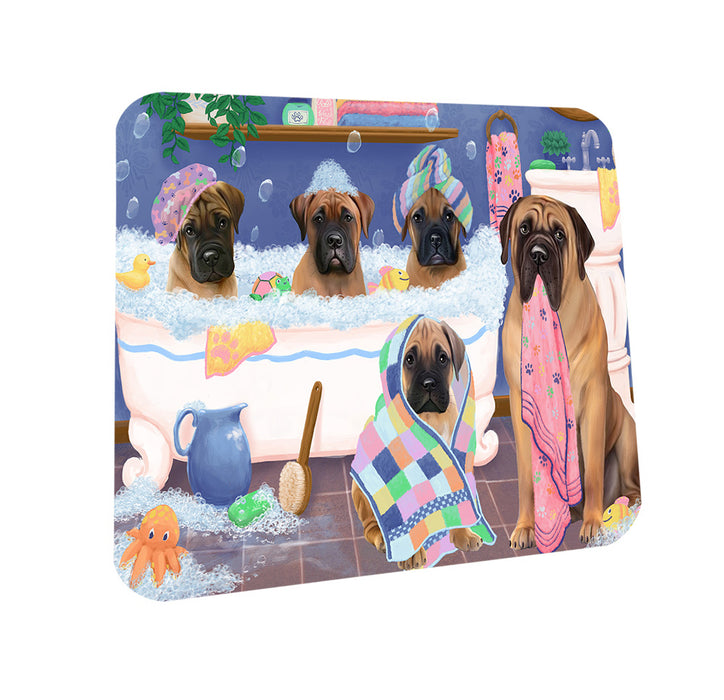 Rub A Dub Dogs In A Tub Bullmastiffs Dog Coasters Set of 4 CST56734