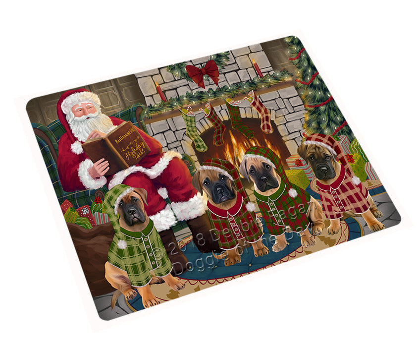 Christmas Cozy Holiday Tails Bullmastiffs Dog Cutting Board C70473