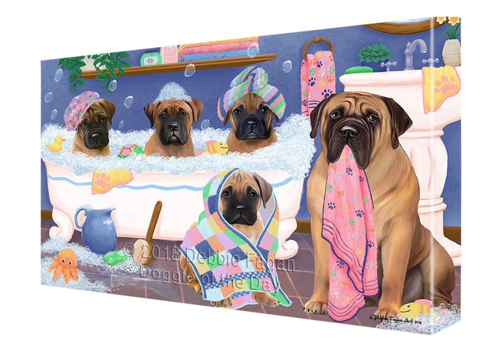 Rub A Dub Dogs In A Tub Bullmastiffs Dog Canvas Print Wall Art Décor CVS133208
