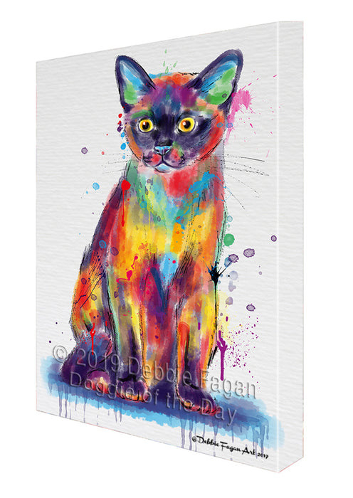 Watercolor Burmese Cat Canvas Print Wall Art Décor CVS141785