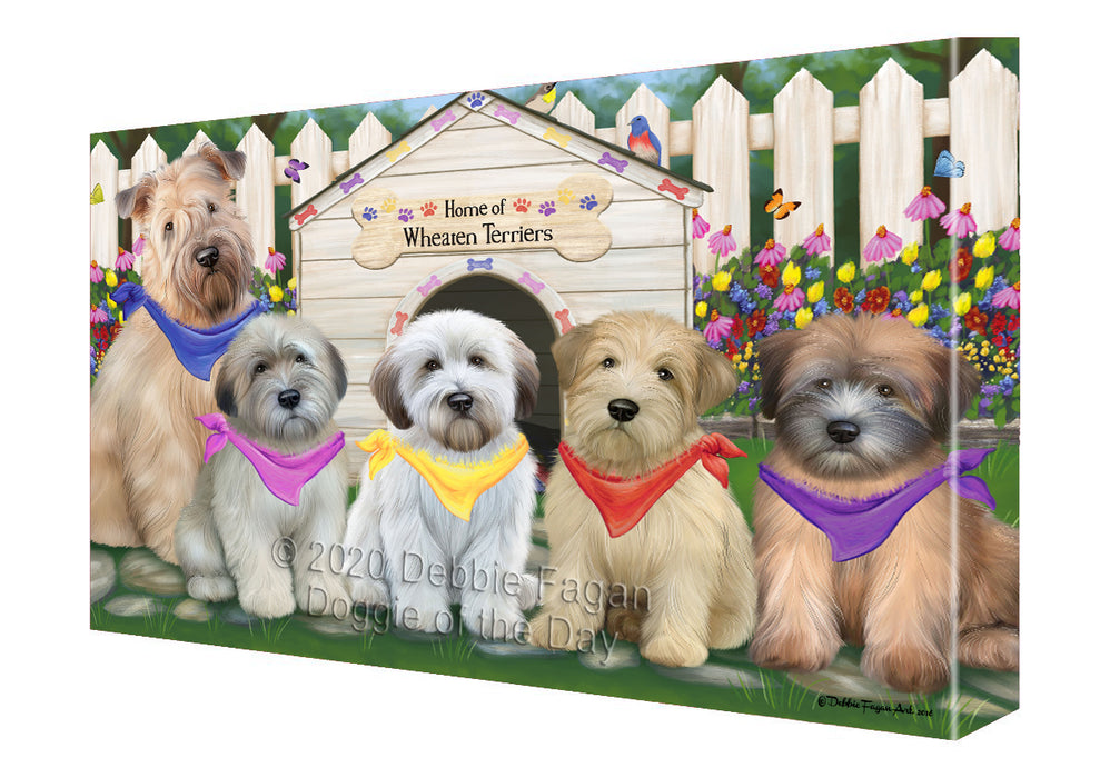 Spring Dog House Wheaten Terriers Dog Canvas Print Wall Art Décor CVS86741