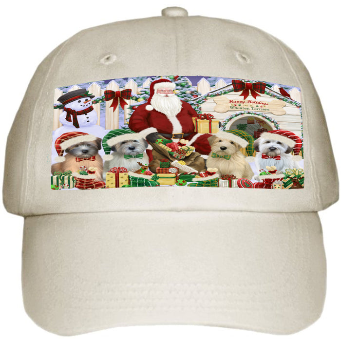 Christmas Dog House Wheaten Terriers Dog Ball Hat Cap HAT61569