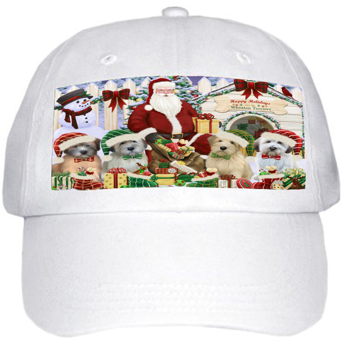 Christmas Dog House Wheaten Terriers Dog Ball Hat Cap HAT61569