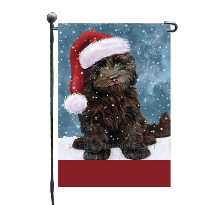 Personalized Let It Snow Happy Holidays Cockapoo Dog Custom Garden Flags GFLG-DOTD-A62326