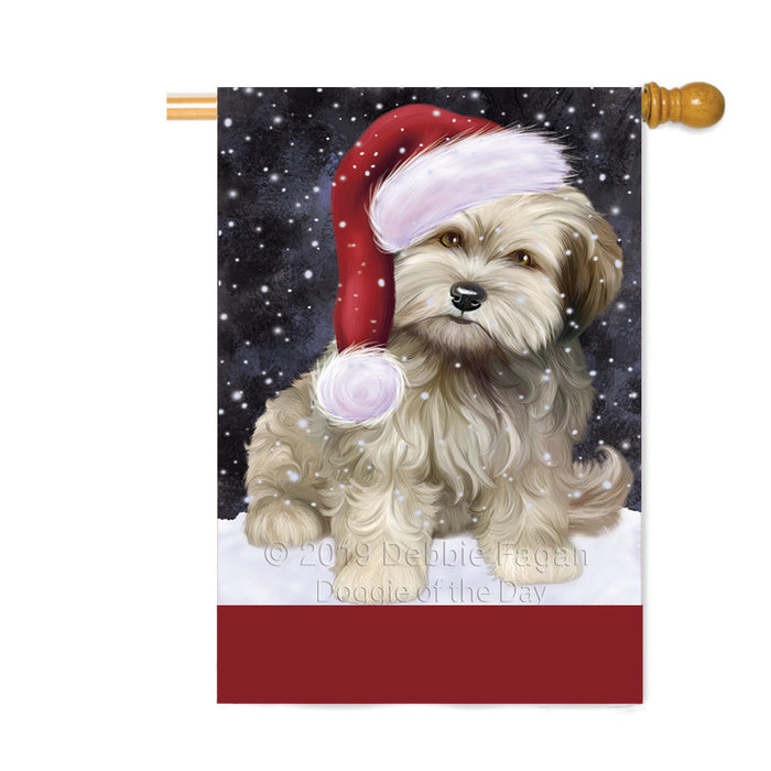 Personalized Let It Snow Happy Holidays Cockapoo Dog Custom House Flag FLG-DOTD-A62383
