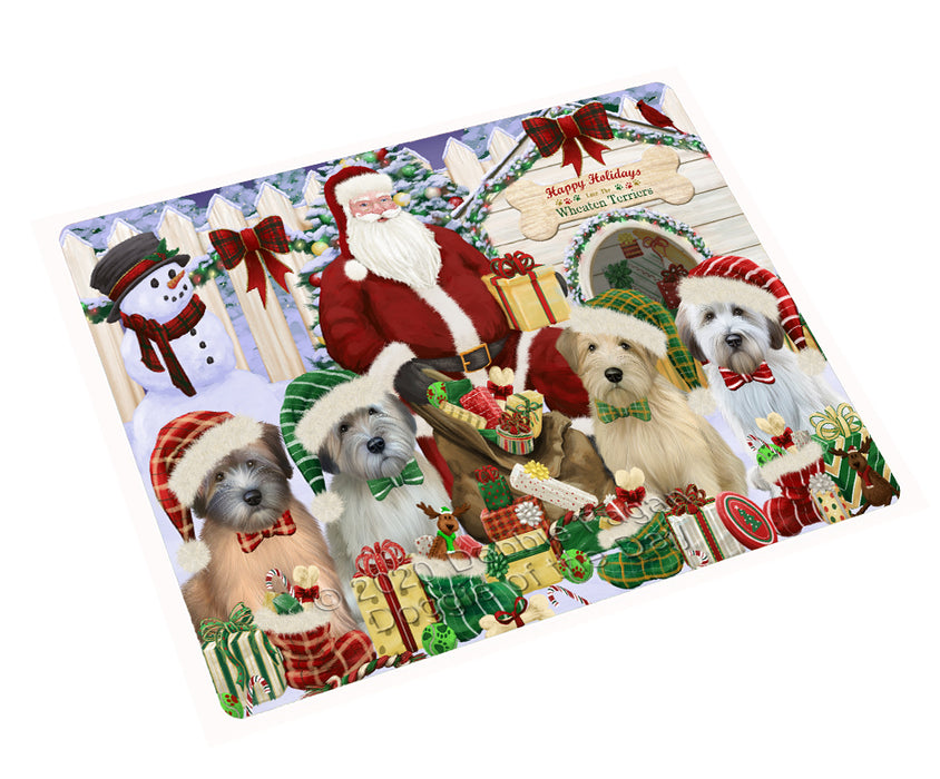 Christmas Dog House Wheaten Terriers Dog Large Refrigerator / Dishwasher Magnet RMAG75858