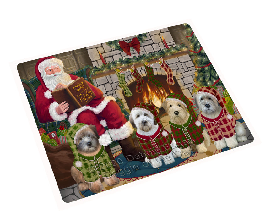 Christmas Cozy Holiday Tails Wheaten Terriers Dog Magnet MAG71337 (Small 5.5" x 4.25")