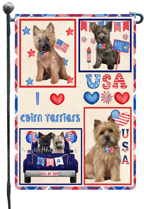 4th of July Independence Day I Love USA Cairn Terrier Dogs Garden Flag GFLG66886