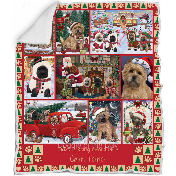 Love is Being Owned Christmas Cairn Terrier Dogs Blanket BLNKT143456