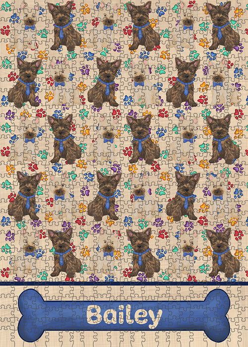 Rainbow Paw Print Cairn Terrier Dogs Puzzle  PUZL97656