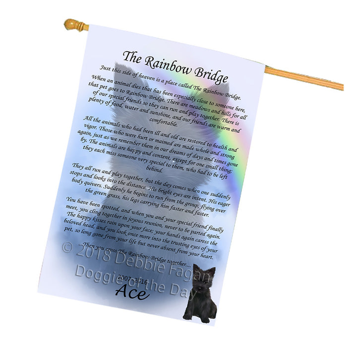 Rainbow Bridge Cairn Terrier Dog House Flag FLG56257