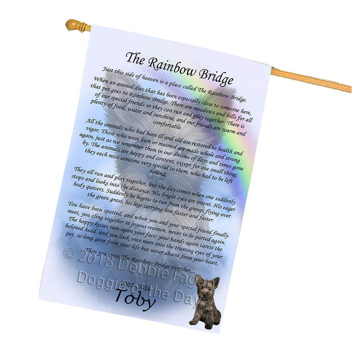 Rainbow Bridge Cairn Terrier Dog House Flag FLG56258