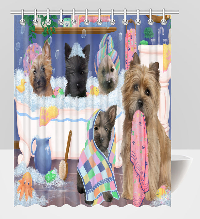 Rub A Dub Dogs In A Tub Cairn Terrier Dogs Shower Curtain