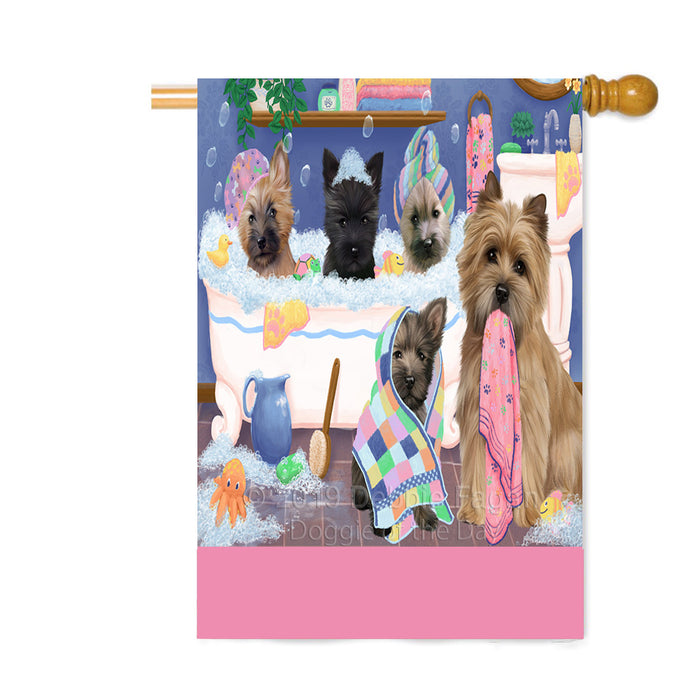 Personalized Rub A Dub Dogs In A Tub Cairn Terrier Dogs Custom House Flag FLG64329