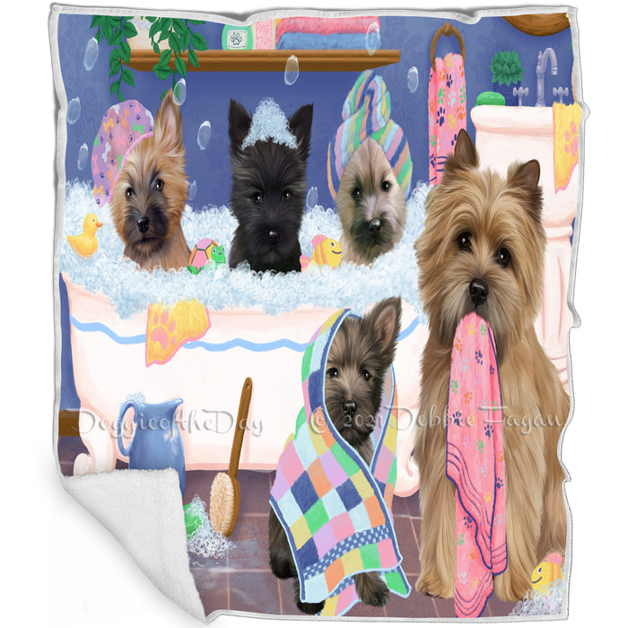 Rub A Dub Dogs In A Tub Cairn Terriers Dog Blanket BLNKT130413