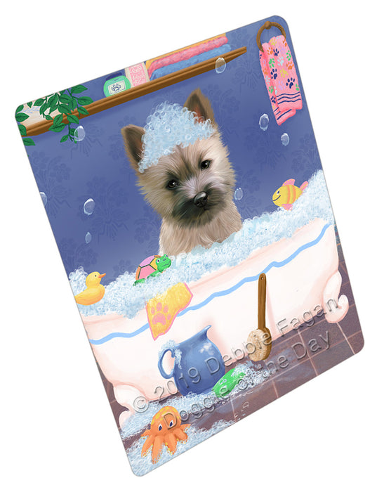 Rub A Dub Dog In A Tub Cairn Terrier Dog Cutting Board - For Kitchen - Scratch & Stain Resistant - Designed To Stay In Place - Easy To Clean By Hand - Perfect for Chopping Meats, Vegetables, CA81630