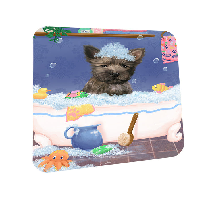 Rub A Dub Dog In A Tub Cairn Terrier Dog Coasters Set of 4 CST57292