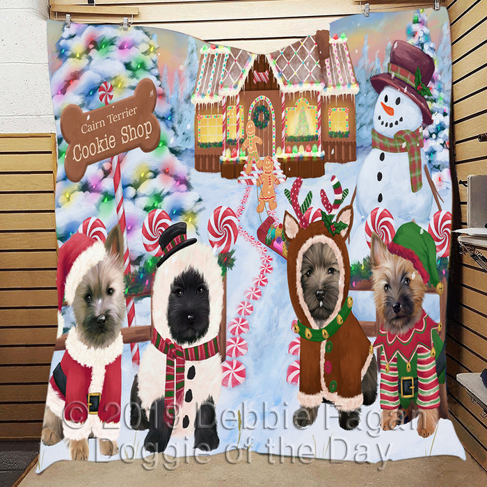 Holiday Gingerbread Cookie Cairn Terrier Dogs Quilt