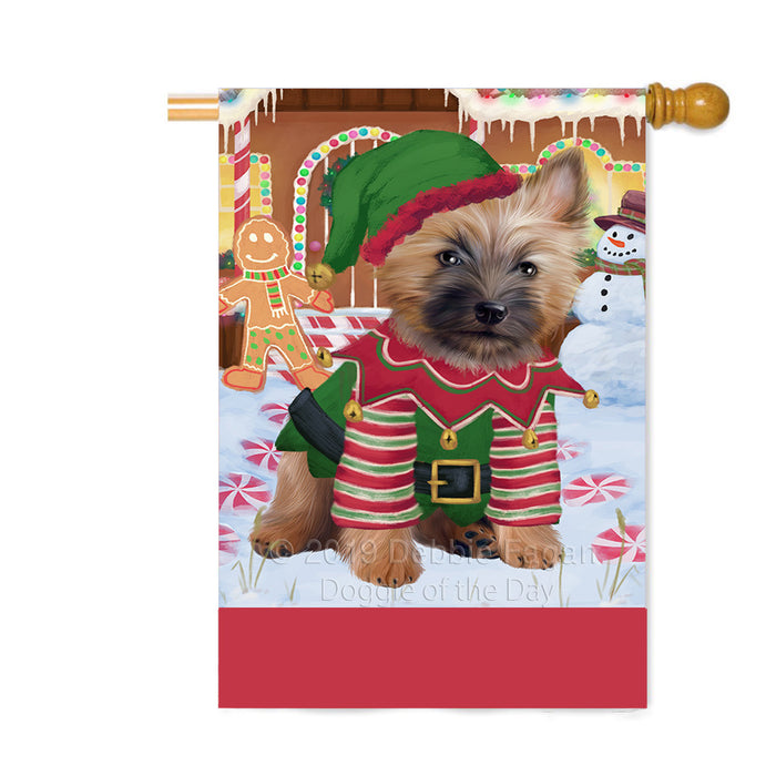 Personalized Gingerbread Candyfest Cairn Terrier Dog Custom House Flag FLG63777