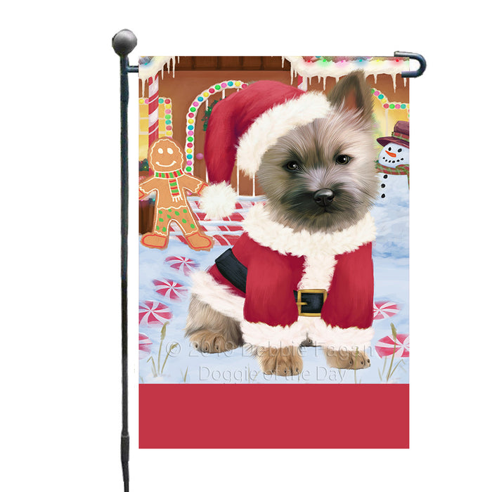 Personalized Gingerbread Candyfest Cairn Terrier Dog Custom Garden Flag GFLG63996