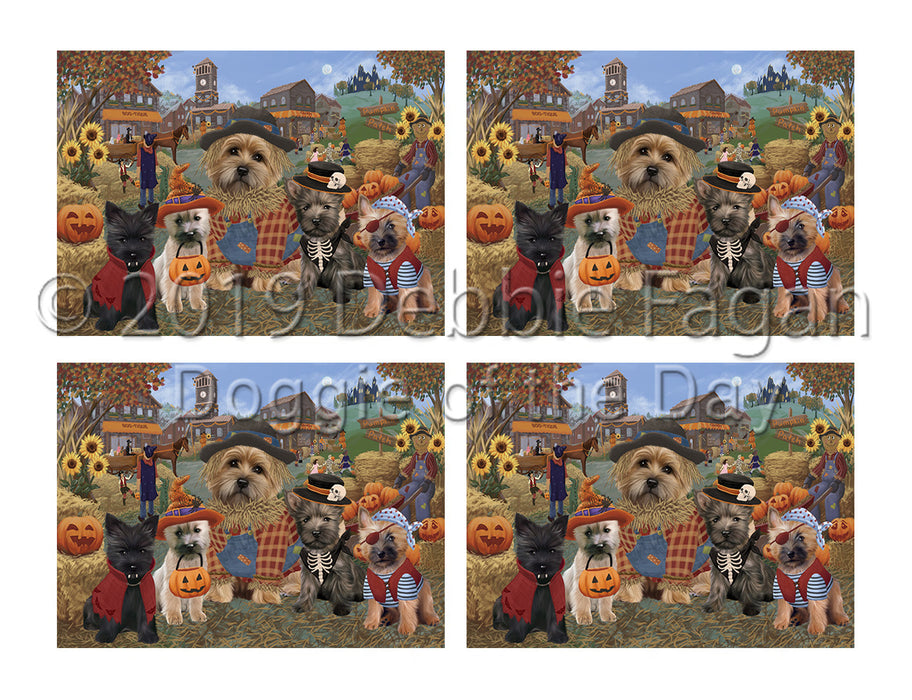 Halloween 'Round Town Cairn Terrier Dogs Placemat