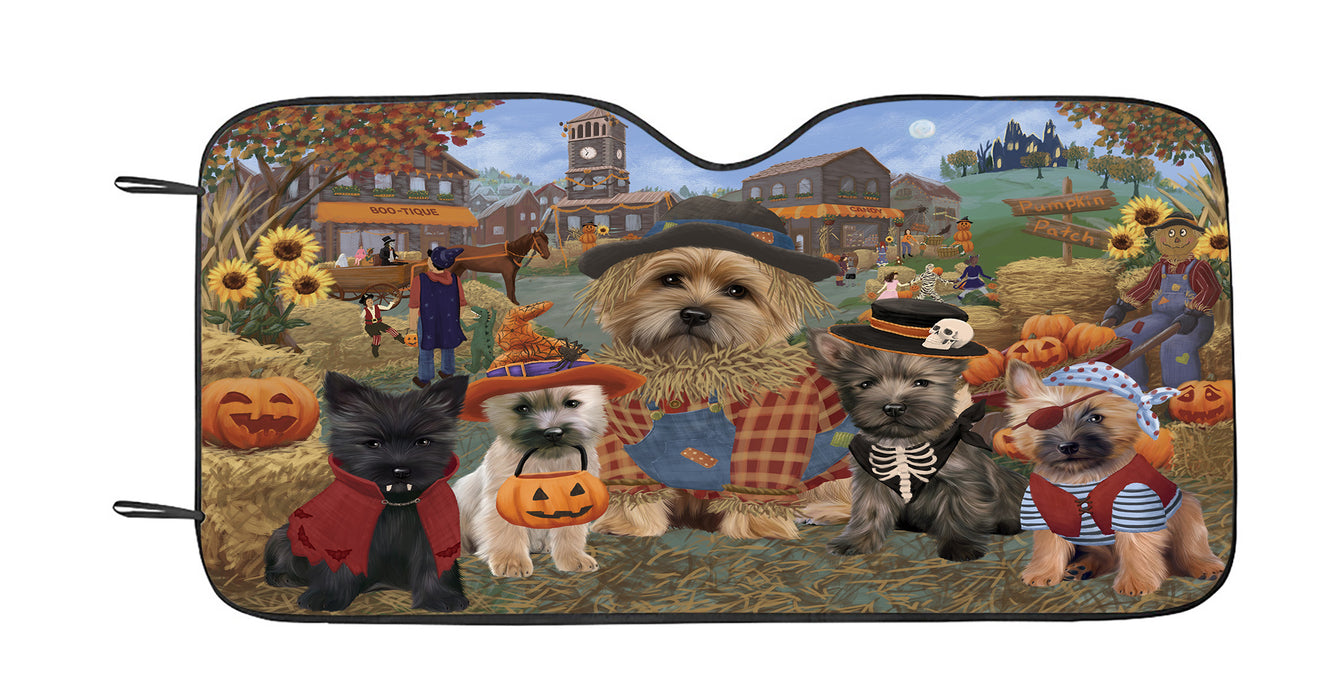 Halloween 'Round Town Cairn Terrier Dogs Car Sun Shade