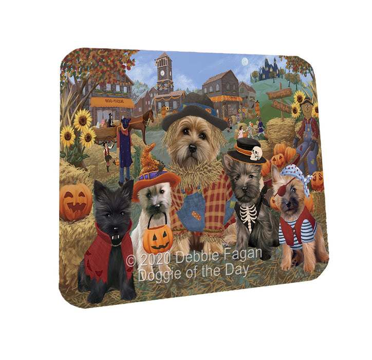 Halloween 'Round Town Cairn Terrier Dogs Coasters Set of 4 CSTA57924