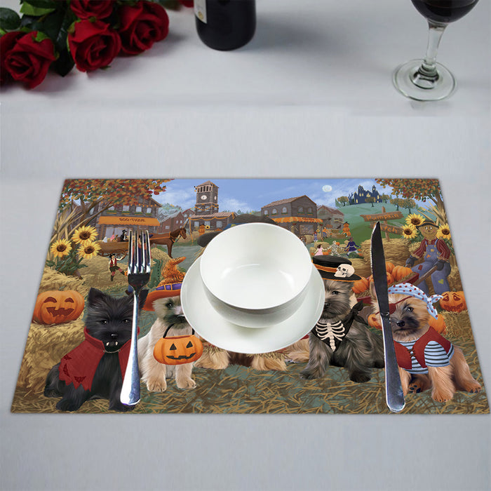 Halloween 'Round Town Cairn Terrier Dogs Placemat
