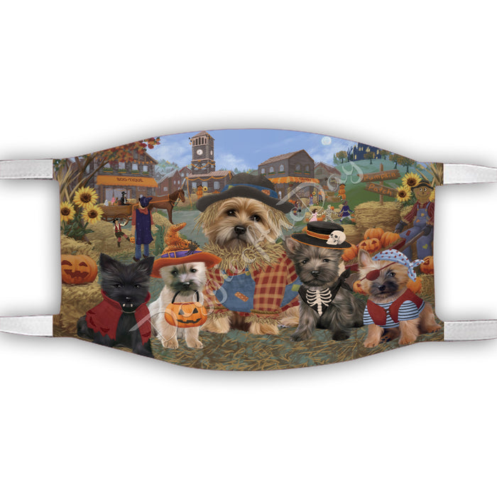 Halloween 'Round Town Cairn Terrier Dogs Face Mask FM49941