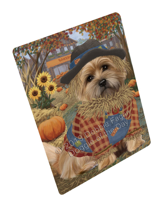 Halloween 'Round Town And Fall Pumpkin Scarecrow Both Cairn Terrier Dogs Cutting Board C77269