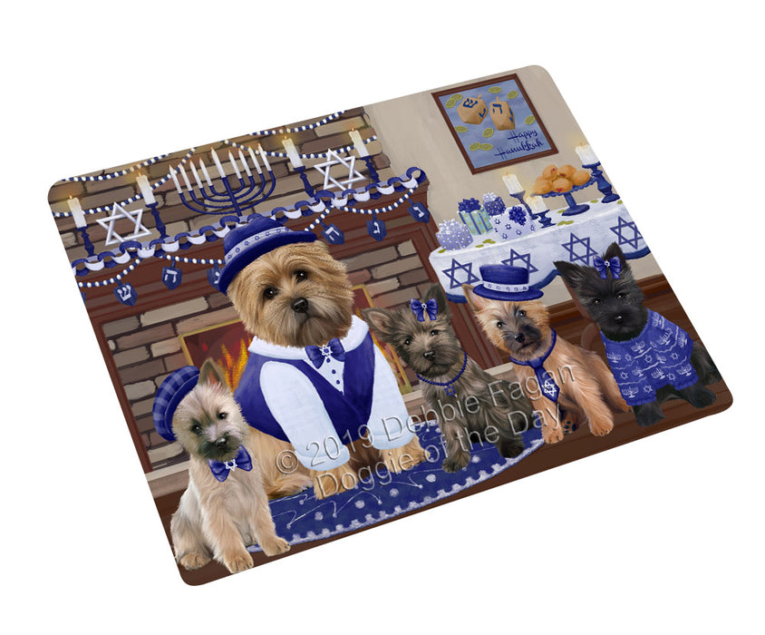 Happy Hanukkah Family and Happy Hanukkah Both Cairn Terrier Dogs Magnet MAG77620 (Small 5.5" x 4.25")