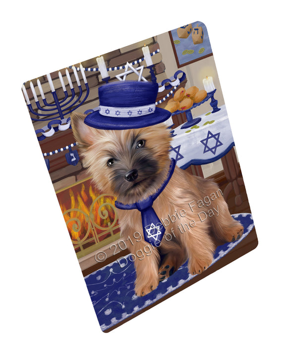 Happy Hanukkah Family and Happy Hanukkah Both Cairn Terrier Dog Large Refrigerator / Dishwasher Magnet RMAG105072