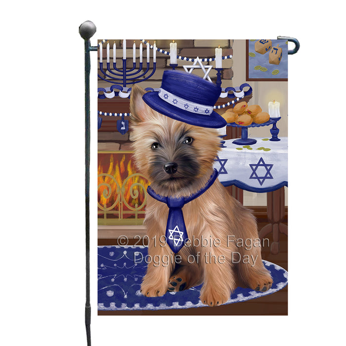 Happy Hanukkah Family and Happy Hanukkah Both Cairn Terrier Dog Garden Flag GFLG65707